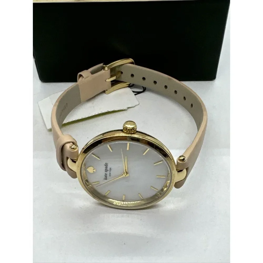 Kate Spade Holland KSW1281 Women's Pink Leather Strap Analog Dial Watch JNA136